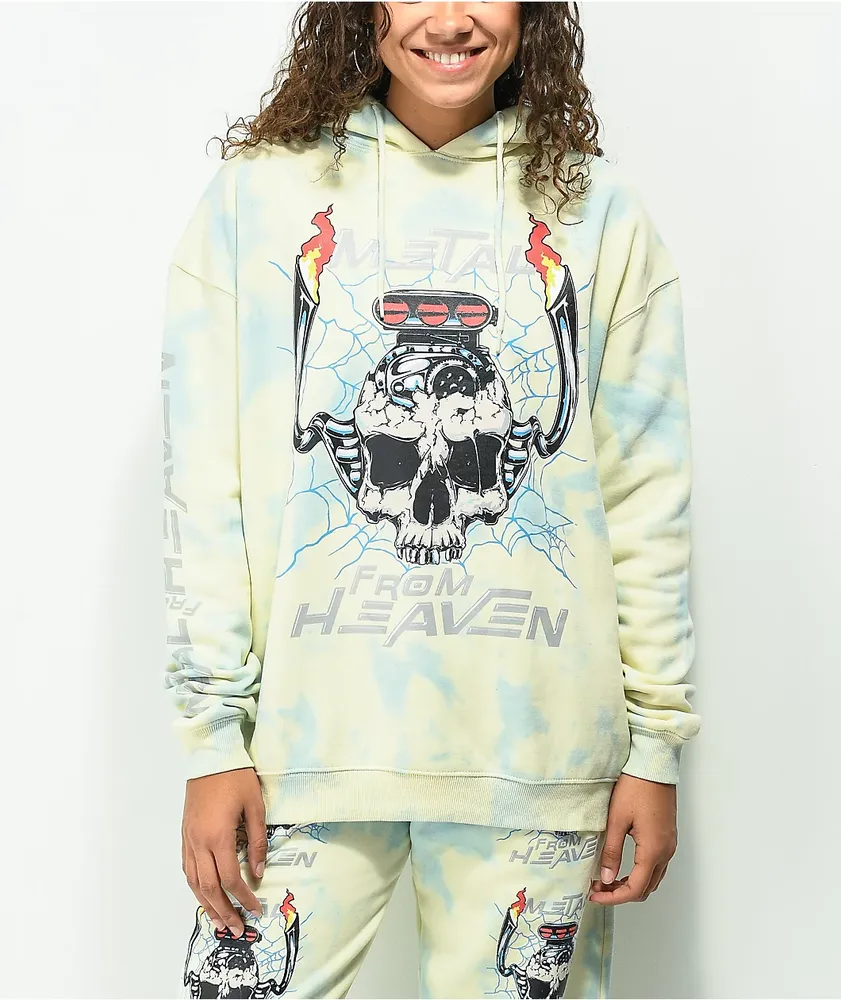 NGOrder Metal From Heaven Cream & Blue Tie Dye Hoodie