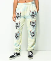 NGOrder Metal From Heaven Cream & Blue Tie Dye Sweatpants