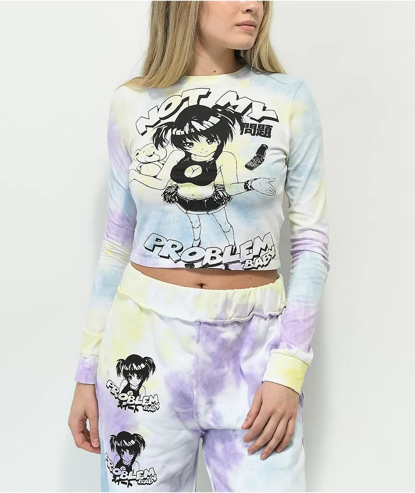 Pastel Goth Black Tie Dye Cotton Sweatsuit