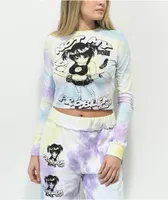 NGOrder Not My Problem Tie Dye Crop Long Sleeve T-Shirt