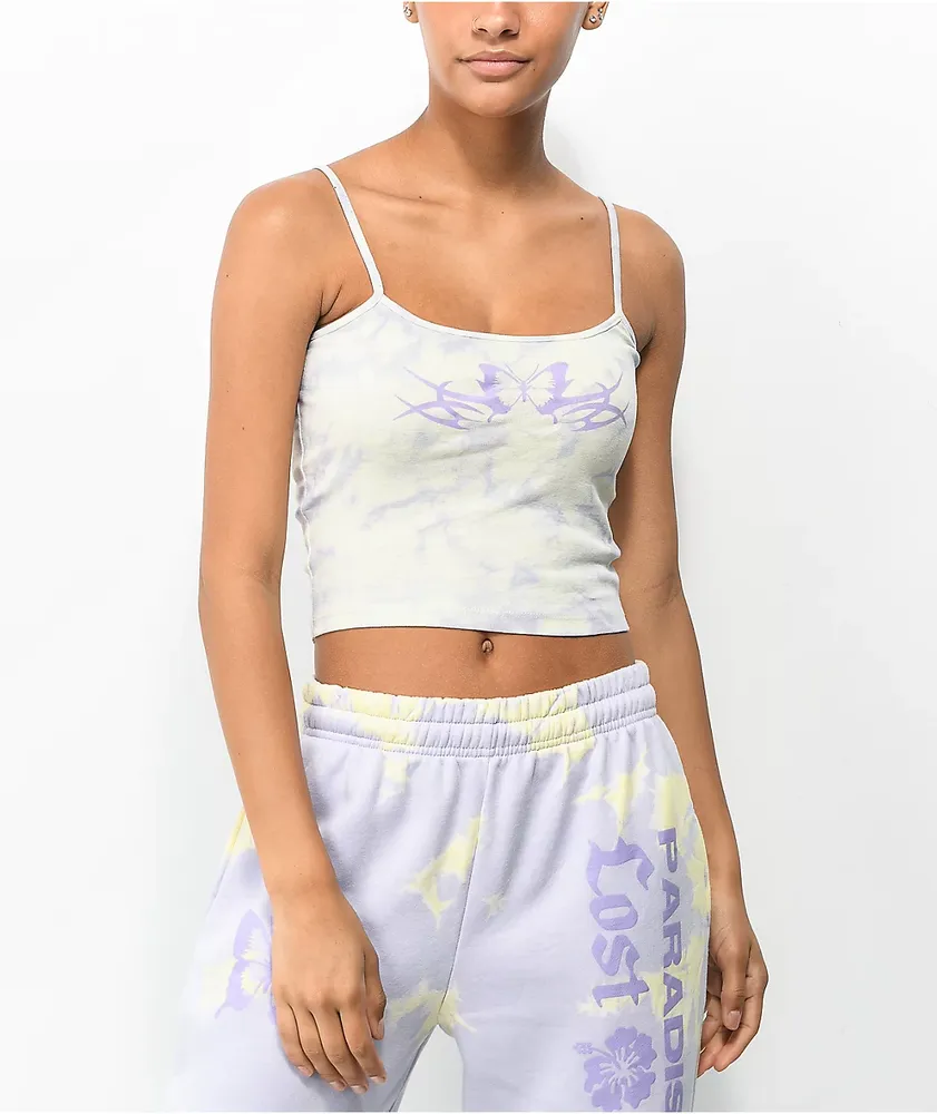 NGOrder Paradise Lost Purple Tie Dye Crop Tank Top