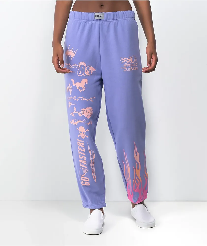 NGOrder Speed Demon Purple Jogger Sweatpants