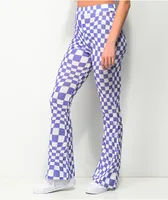 NGOrder Warped Purple & White Flare Pants