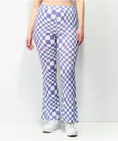 NGOrder Warped Purple & White Flare Pants