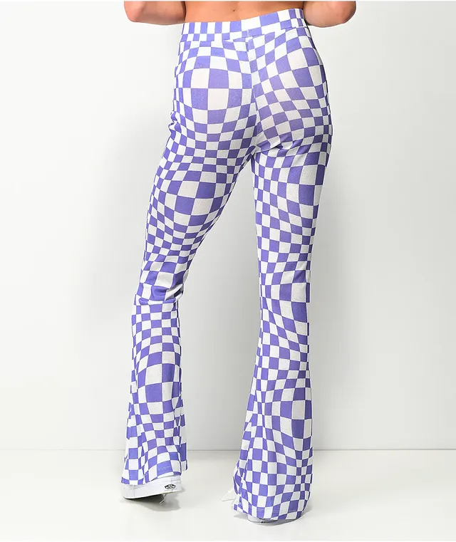 NGOrder Warped Purple & White Flare Pants