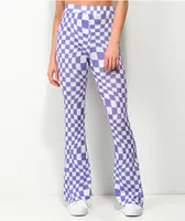 NGOrder Warped Purple & White Flare Pants