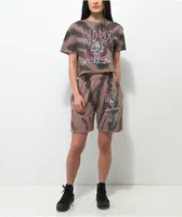 NGOrder Wild Ride Bleach Dye Crop T-Shirt