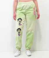 NGOrder x Powerpuff Girls Buttercup Green Tie Dye Jogger Sweatpants