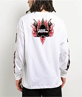 NO FEAR Flames Club White Long Sleeve T-Shirt