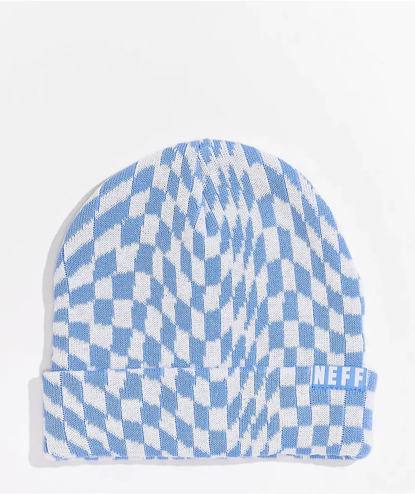 Neff Dazed Blue & White Checkered Beanie