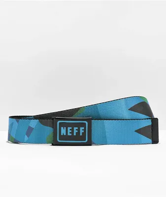 Neff Grady Blue & Green Web Belt 