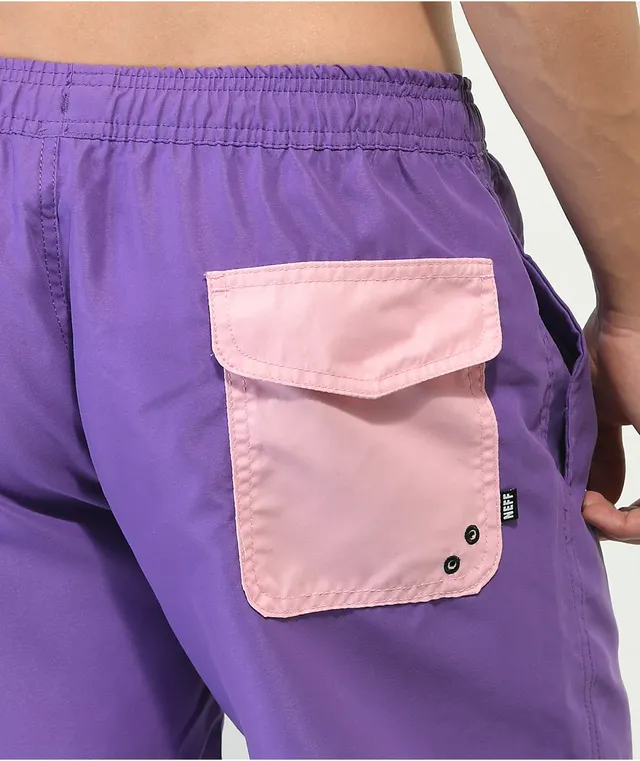 Neff Hot Tub Ground Up Purple Board Shorts