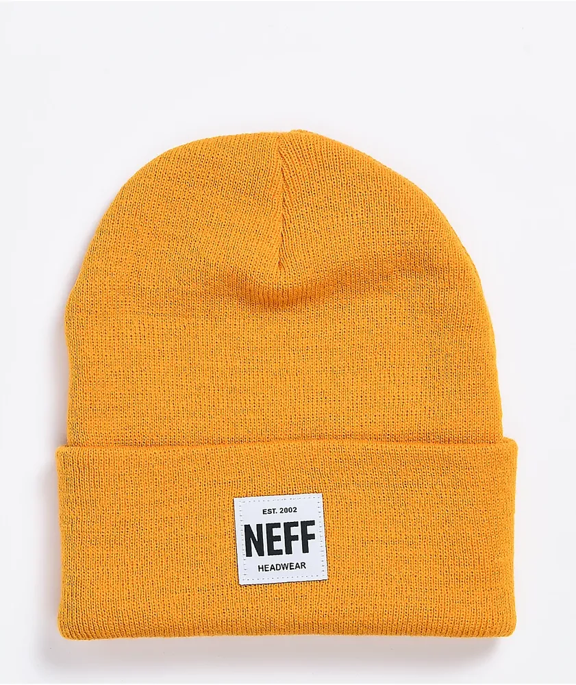 Neff Lawrence Patch Gold Beanie