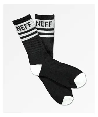 Neff Stripe Black & White Crew Socks