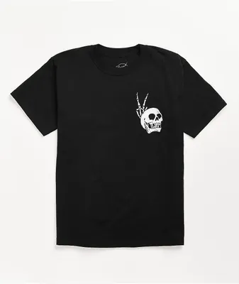 Neon Riot Kids Bunny Skull Black T-Shirt