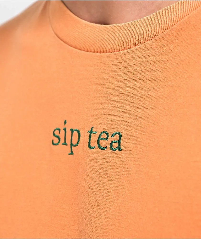 Neon Riot Sip Tea Orange T-Shirt