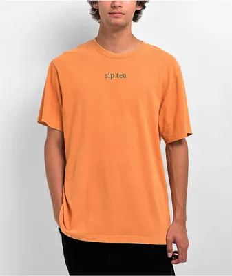 Neon Riot Sip Tea Orange T-Shirt