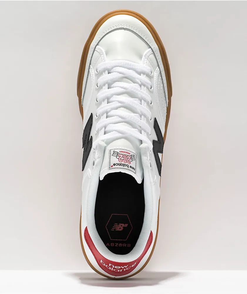 New Balance 212 White & Gum Skate Shoes