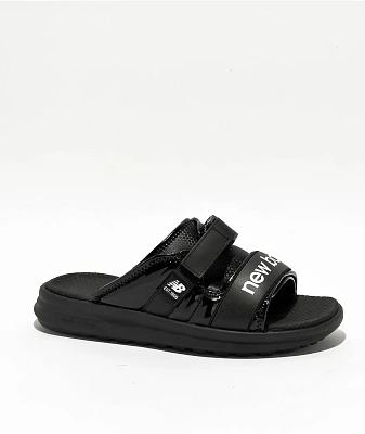 New Balance 330 Puffy Black Slide Sandals