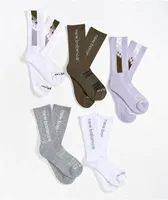 New Balance Athletic Pastel 5 Pack Crew Socks