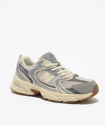 New Balance Kids 530 Off White & Slate Grey Shoes