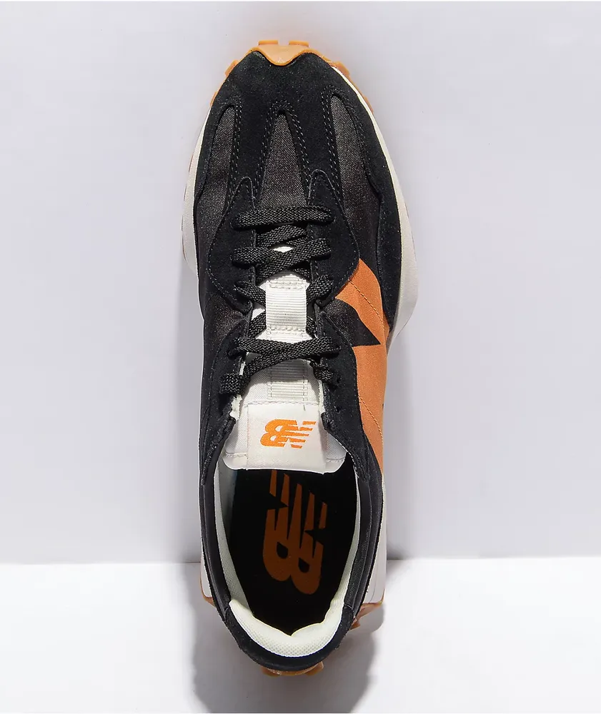 New Balance Lifestyle 327 Black & Madras Orange Shoes