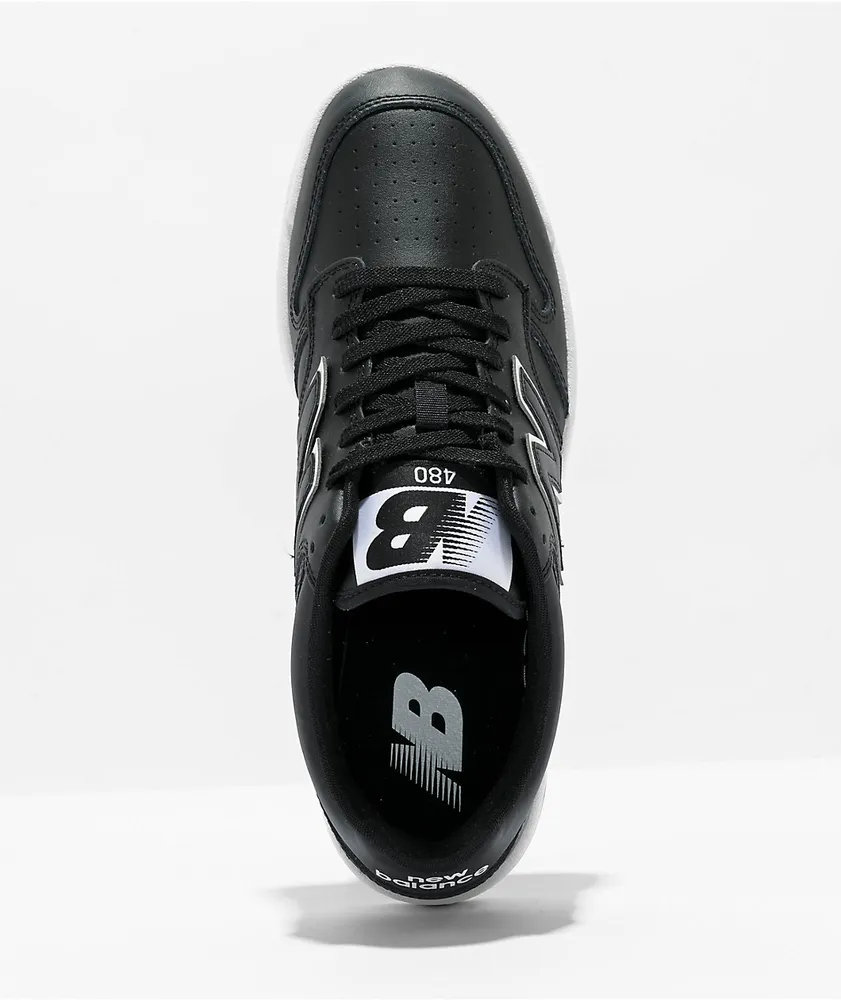 New Balance Lifestyle 480 Black & White Skate Shoes