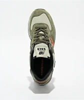 New Balance Lifestyle 574 Dark Olivine & Infield Clay Shoes