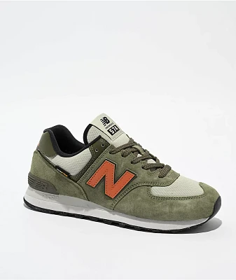 New Balance Lifestyle 574 Dark Olivine & Infield Clay Shoes