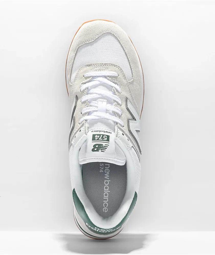 New Balance Lifestyle 574 White & Green Shoes