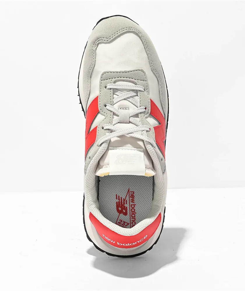 New Balance Lifestyle Kids 237 Concrete & True Red Shoes