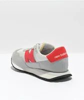 New Balance Lifestyle Kids 237 Concrete & True Red Shoes