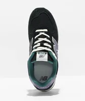 New Balance Lifestyle Kids 574 Black, Mercury & Vintage Teal Shoes