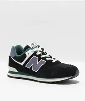 New Balance Lifestyle Kids 574 Black, Mercury & Vintage Teal Shoes