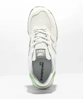 New Balance Lifestyle Kids 574 Reflection White & Avocado Green Shoes