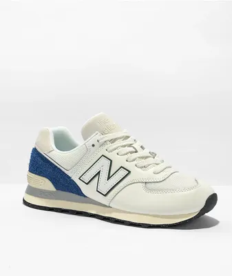 New Balance Lifestyle U574 White & Royal Blue Shoes
