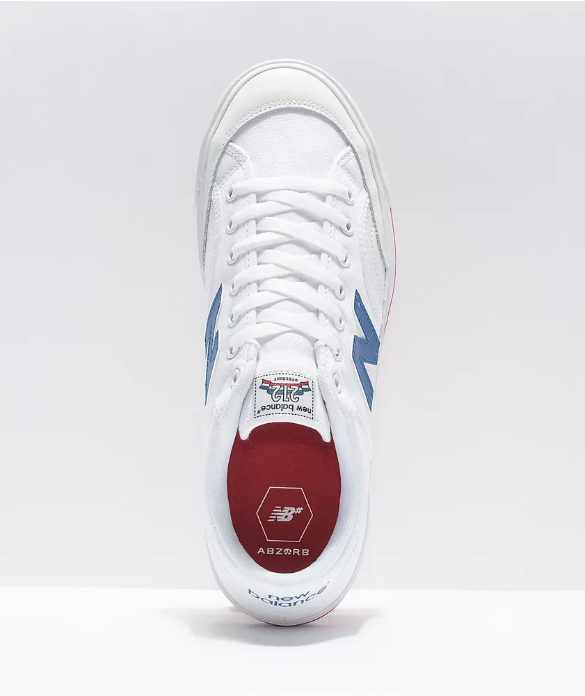New Balance Numeric 212 White, Red, & Blue Skate Shoes