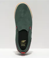 New Balance Numeric 306 Foy Green, Red & Gum Slip-On Skate Shoes 