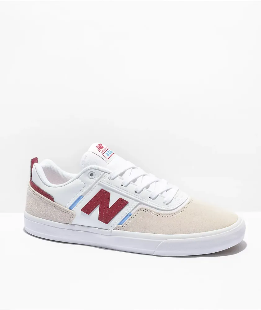 New Balance Numeric 306 Foy White, Maroon, & Blue Skate Shoes