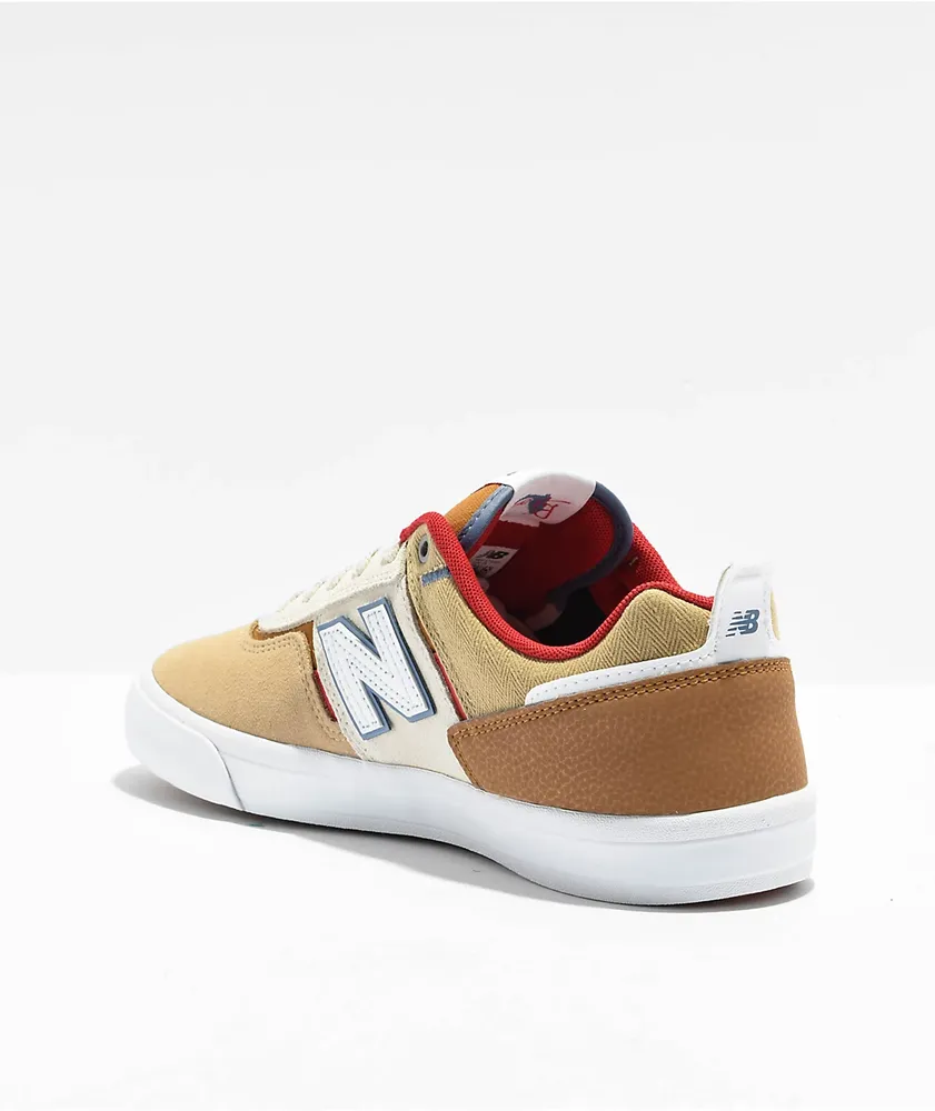 New Balance Numeric 306 Jamie Foy Tan & Red Skate Shoes