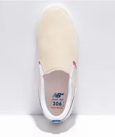 New Balance Numeric 306 Jamie Foy White Slip-On Skate Shoes
