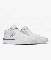 New Balance Numeric 417 Villani White & Blue Laguna Skate Shoes