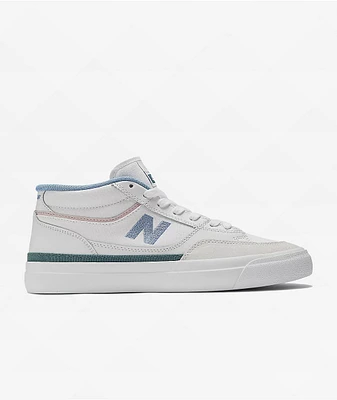 New Balance Numeric 417 Villani White & Blue Laguna Skate Shoes