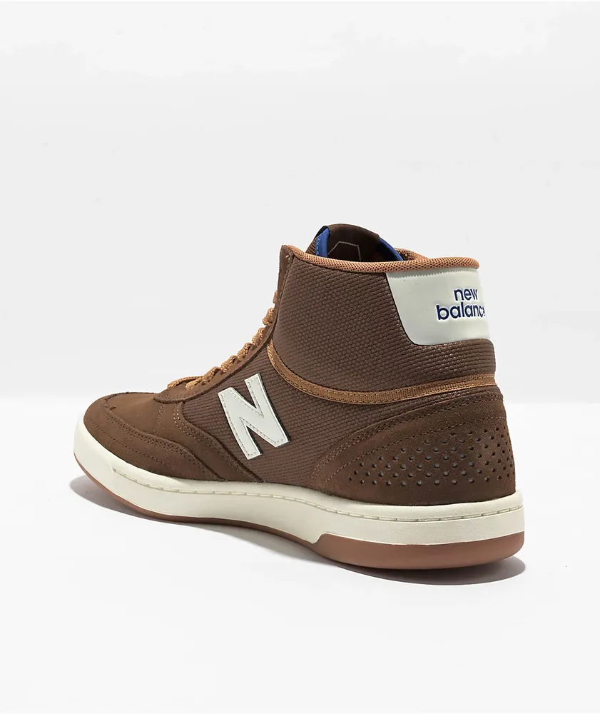 New Balance Numeric 440 Brown & Cream High Top Skate Shoes
