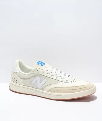 New Balance Numeric 440 Cream & White Leather Skate Shoes