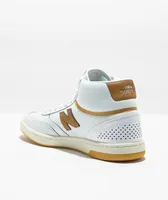 New Balance Numeric 440 White & Yellow High Top Skate Shoes