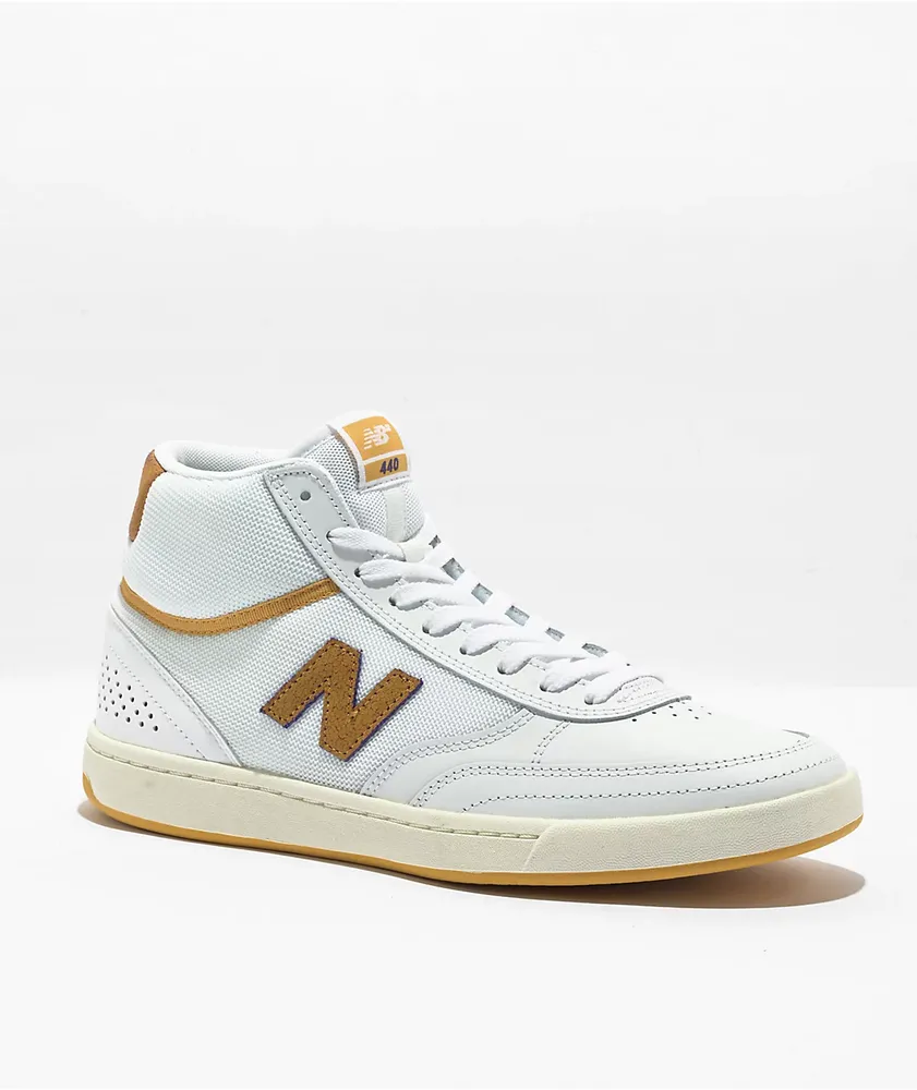 New Balance Numeric 440 White & Yellow Skate Shoes