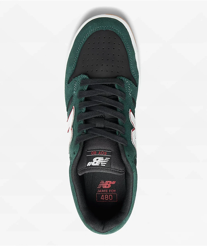 New Balance Numeric 480 Jamie Foy Forest Green & Black Skate Shoes