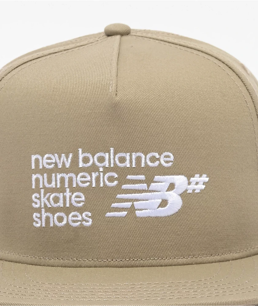 New Balance Numeric 5 Panel A Frame Tan Snapback Hat