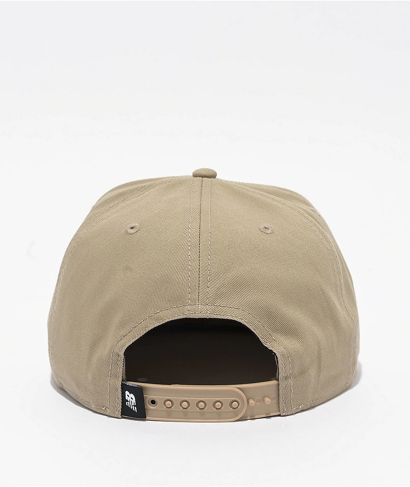 New Balance Numeric 5 Panel A Frame Tan Snapback Hat